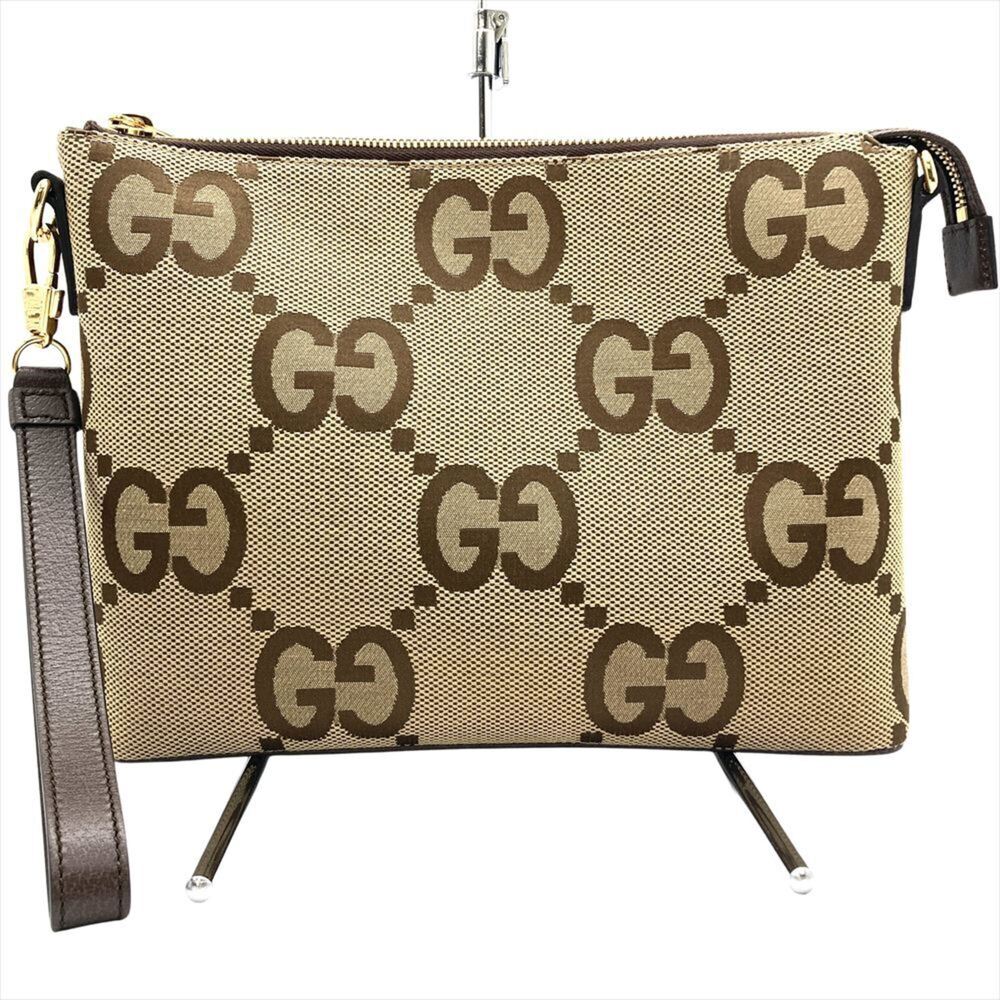 Gucci Jumbo GG Shoulder Bag/Clutch Bag (2-way) Canvas Leather 699130・527066 ... - Picture 2 of 10
